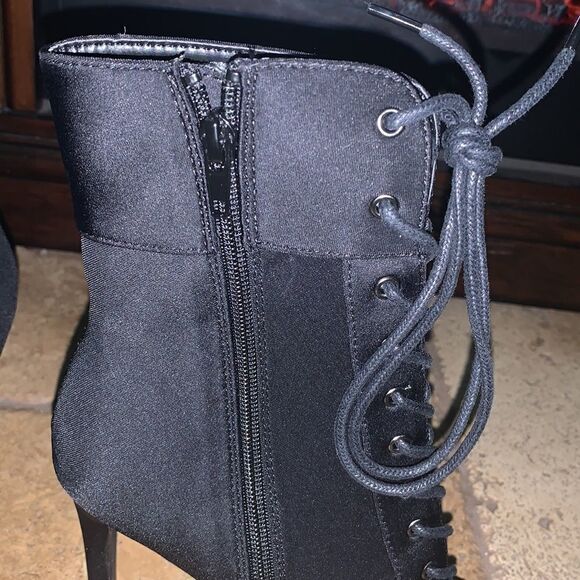 Black Lace Up Boots - Picture 7 of 9